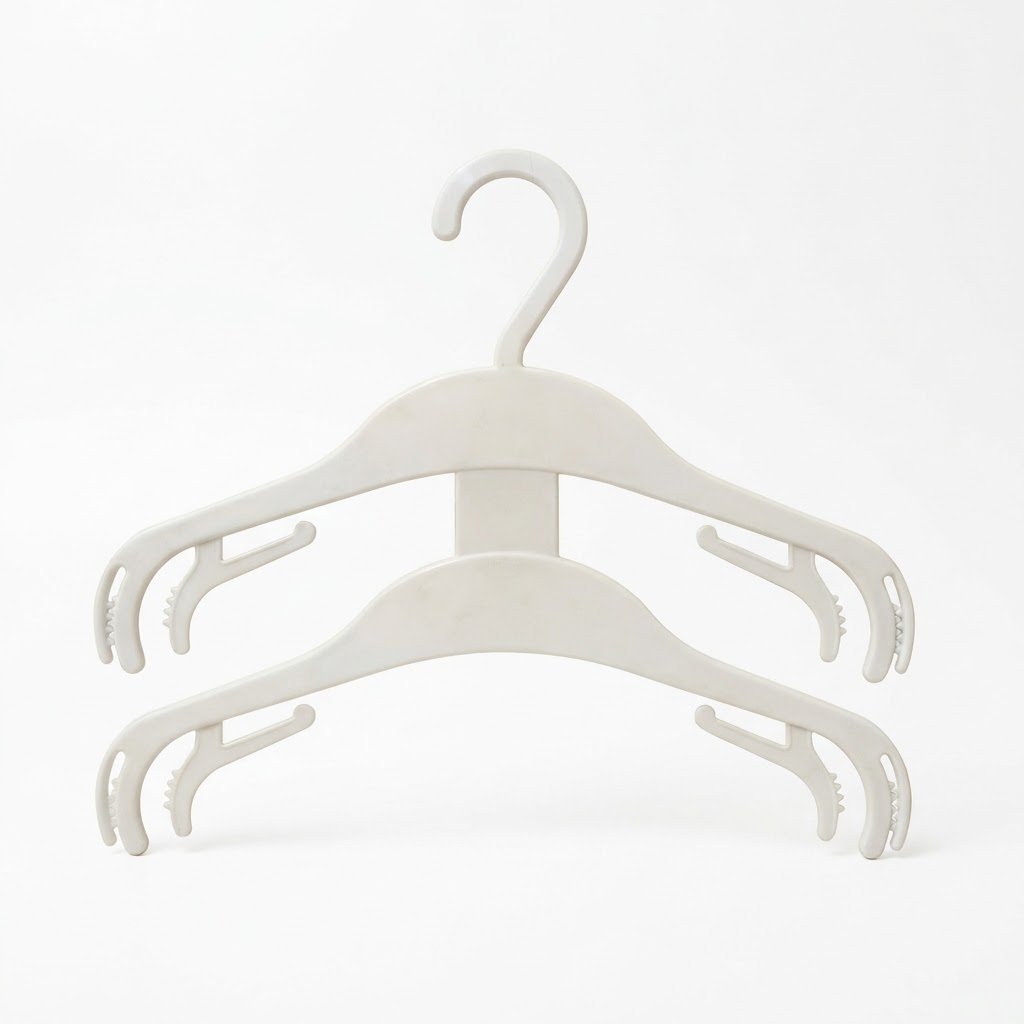 White Kids Top Hanger With Grip Hooks